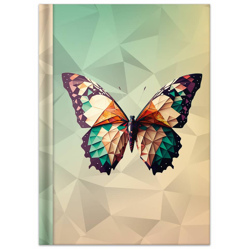 Notizbuch Schmetterling - A5, Hardcover, 96 Blatt, kariert