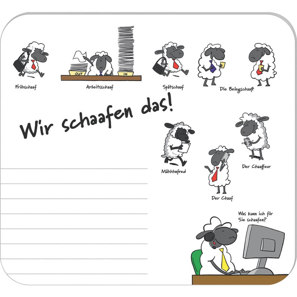 Mousepad Design 1 - 30 Blatt, 220 x 240 mm, Papierblock