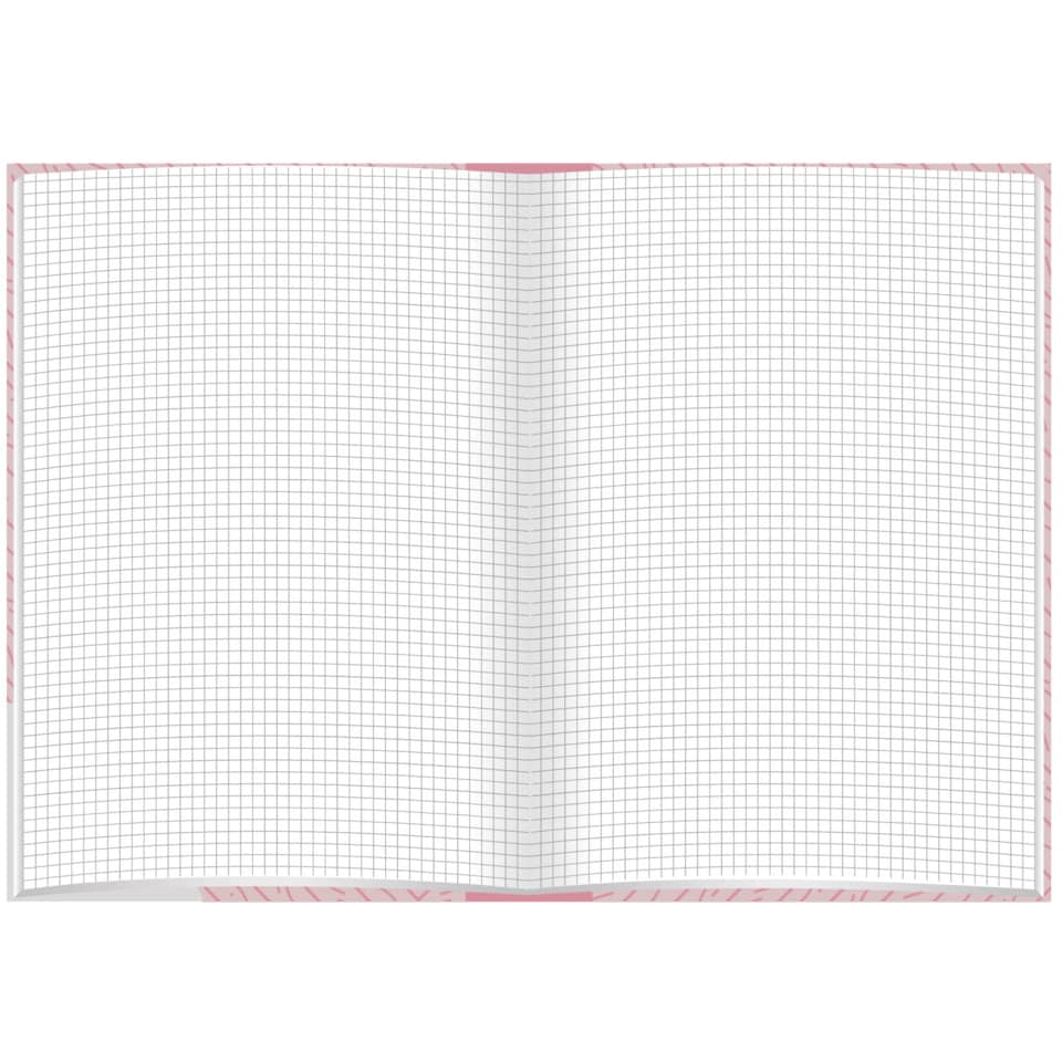 Notizbuch Rosé - A5, kariert, 96 Blatt