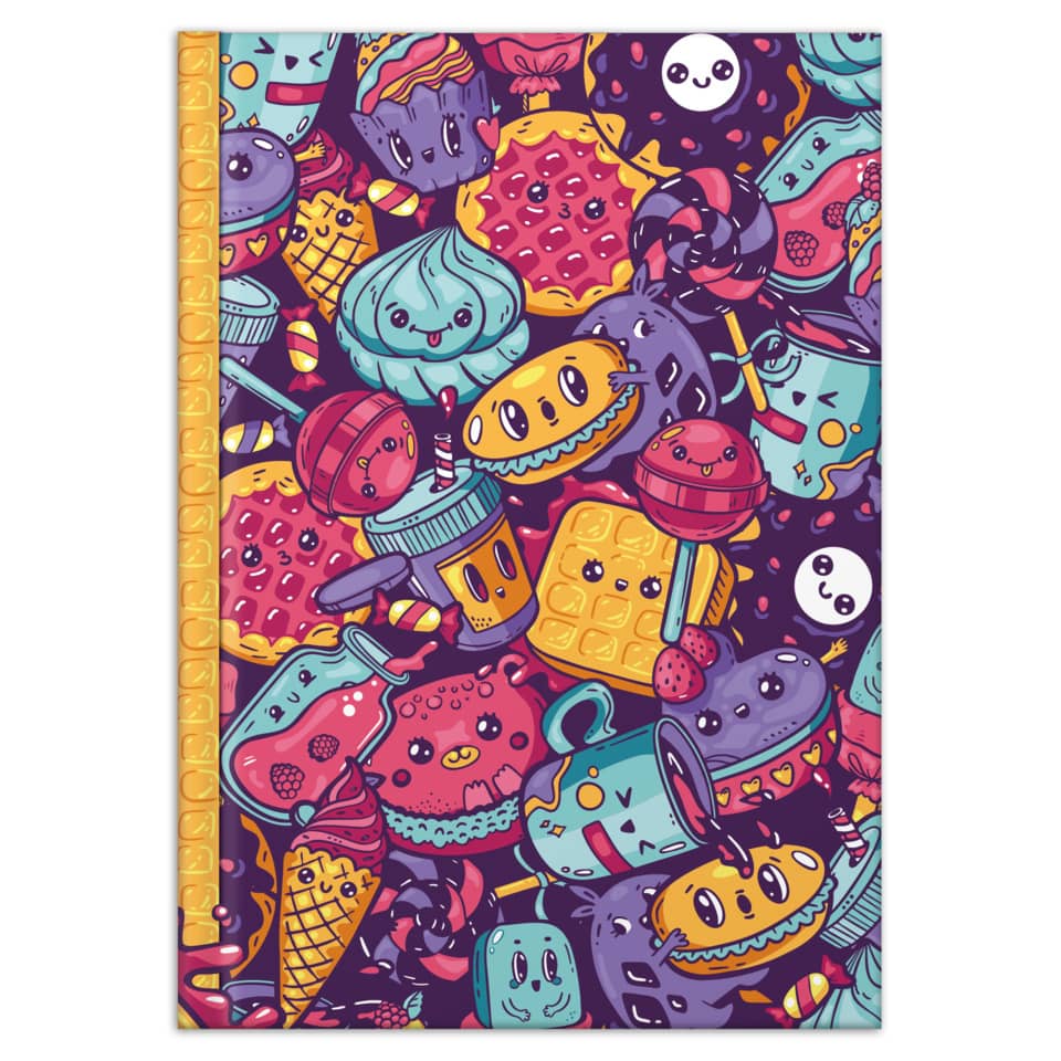 Notizbuch Sweets - A4, Hardcover, 96 Blatt, blanko