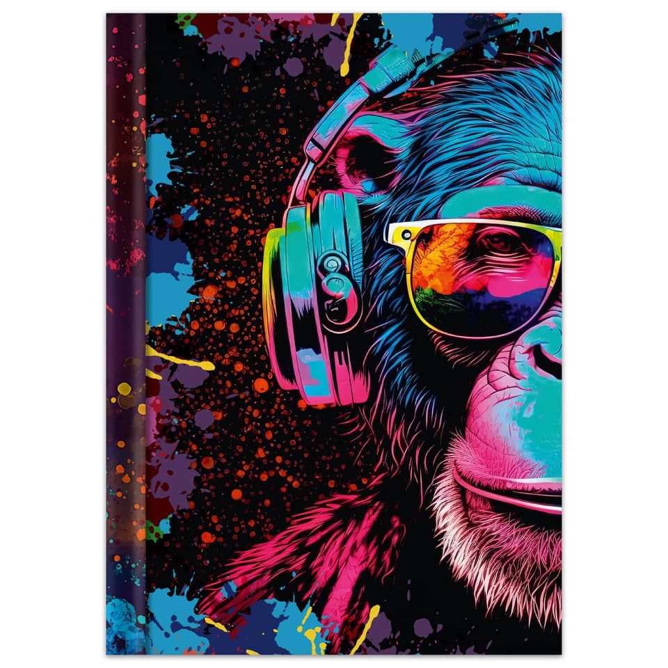 Notizbuch Neon - A4, Hardcover, 96 Blatt, blanko