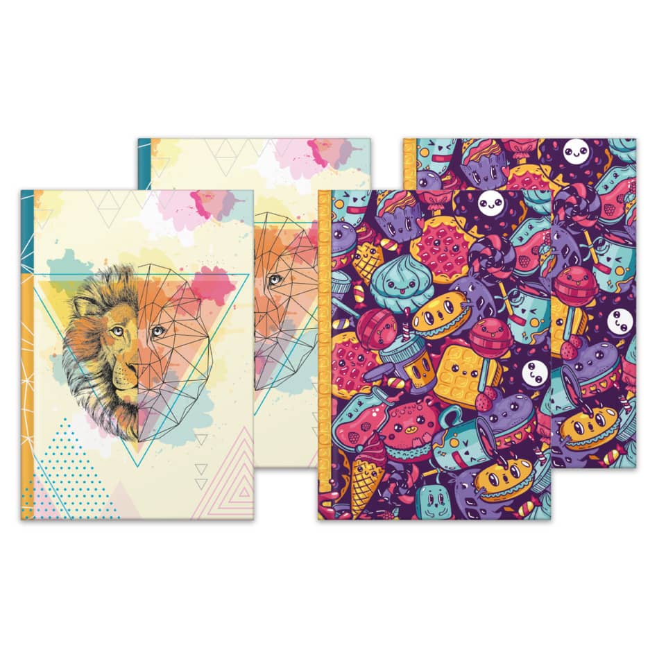 Notizbuch Fresh Colours sortiert - A4, Hardcover, 96 Blatt, blanko