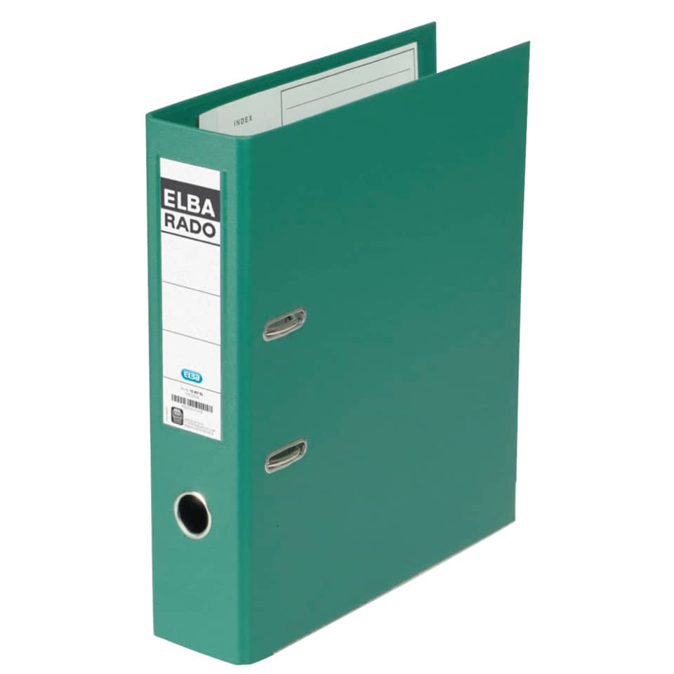 Ordner rado plast PVC/PVC - A4, 80 mm, grün