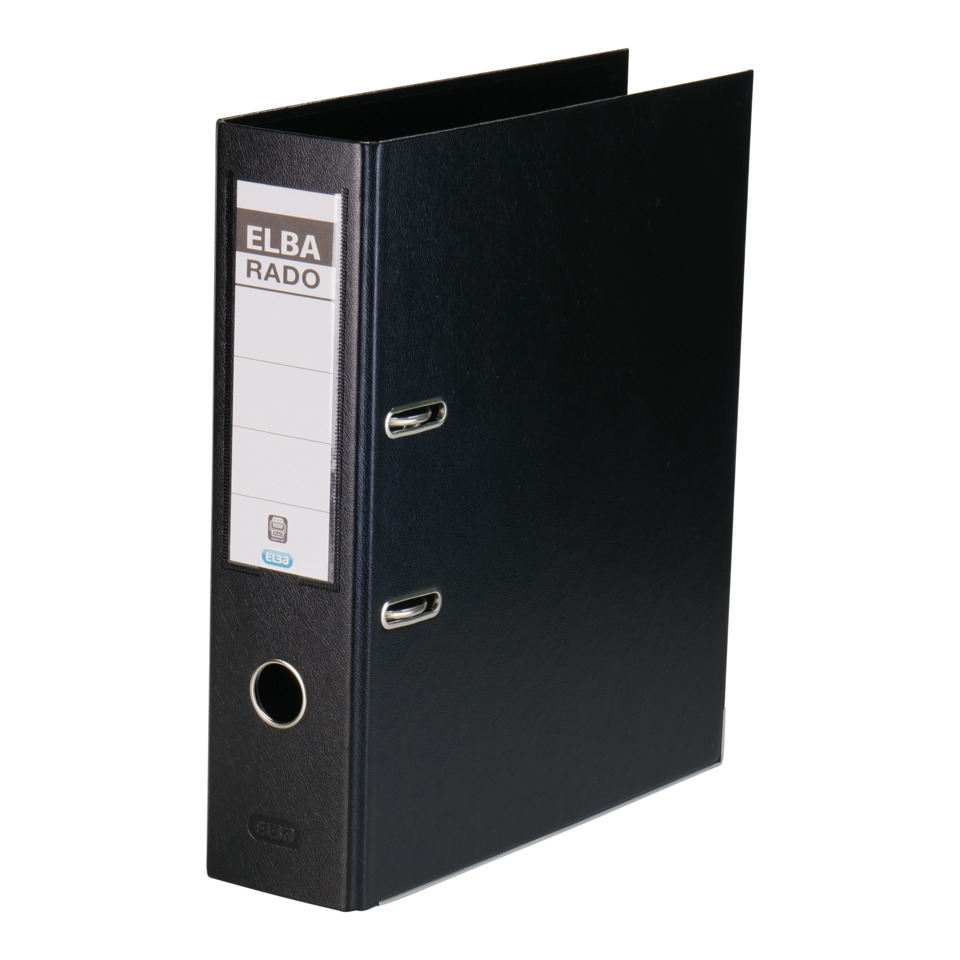 Ordner rado plast PVC/PVC - A4, 80 mm, schwarz