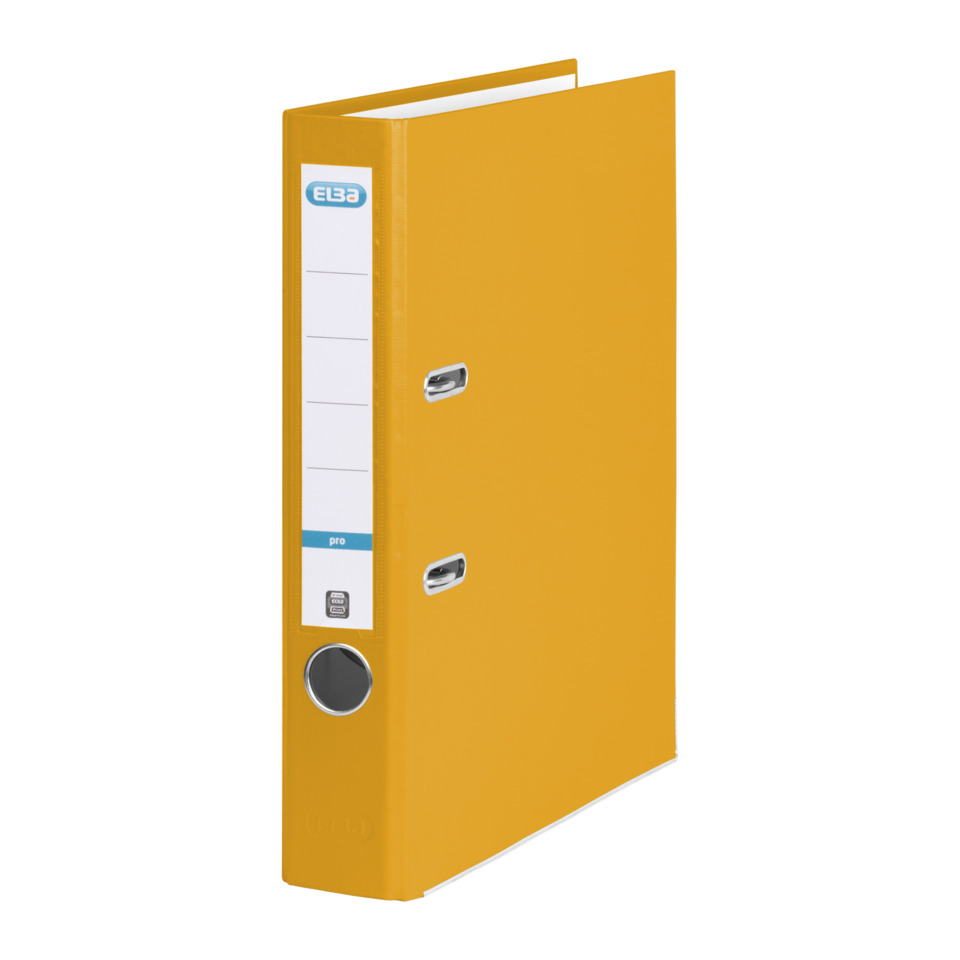 Ordner smart Pro PP/Papier, mit auswechselbarem Rückenschild, Rückenbreite 5 cm, gelb