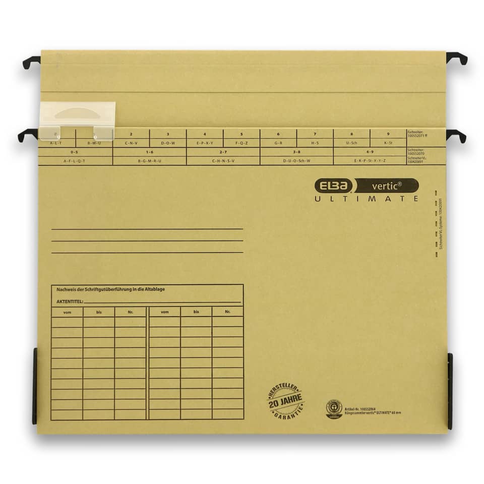 Hängesammler vertic® ULTIMATE® - A4, 240 g/qm, Kunststoffboden 60 mm