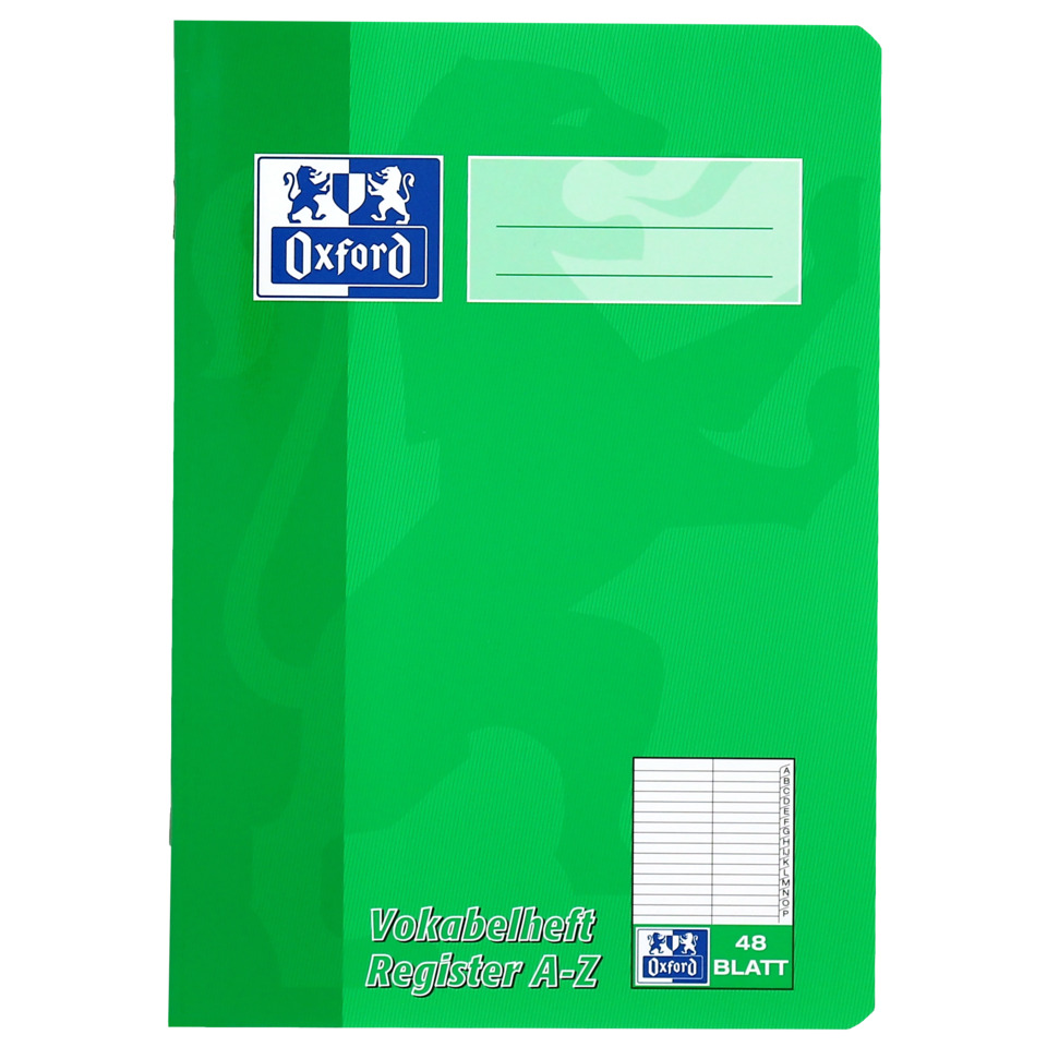 Vokabelheft - A5, 48 Blatt, liniert, Mittelstrich mit Register A-Z