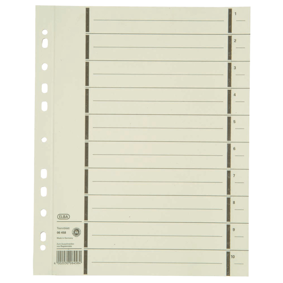 Trennblätter mit Perforation - A4 Überbreite, chamois, 100 Stück