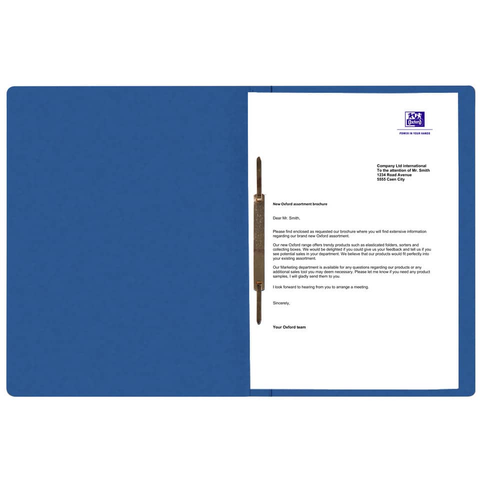 Schnellhefter TOP FILE+ - A4, Karton 390g/qm, kfm. und Amtsheftung, blau
