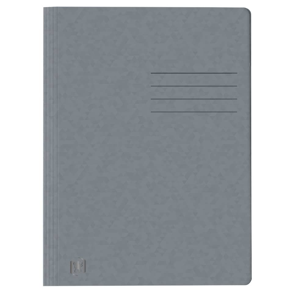 Schnellhefter TOP FILE+ - A4, Karton 390g/qm, kfm. und Amtsheftung, grau