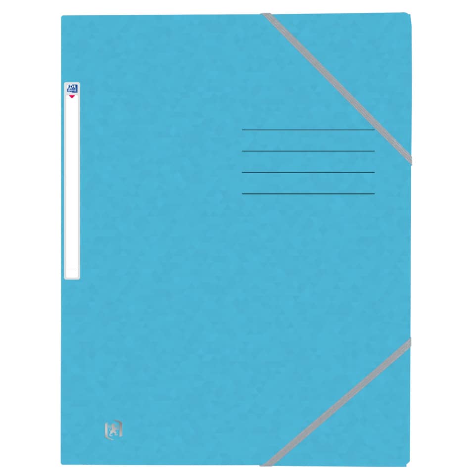 Eckspannmappe TOP FILE+ - A4, 390 g/qm, Karton, Gummizug, hellblau