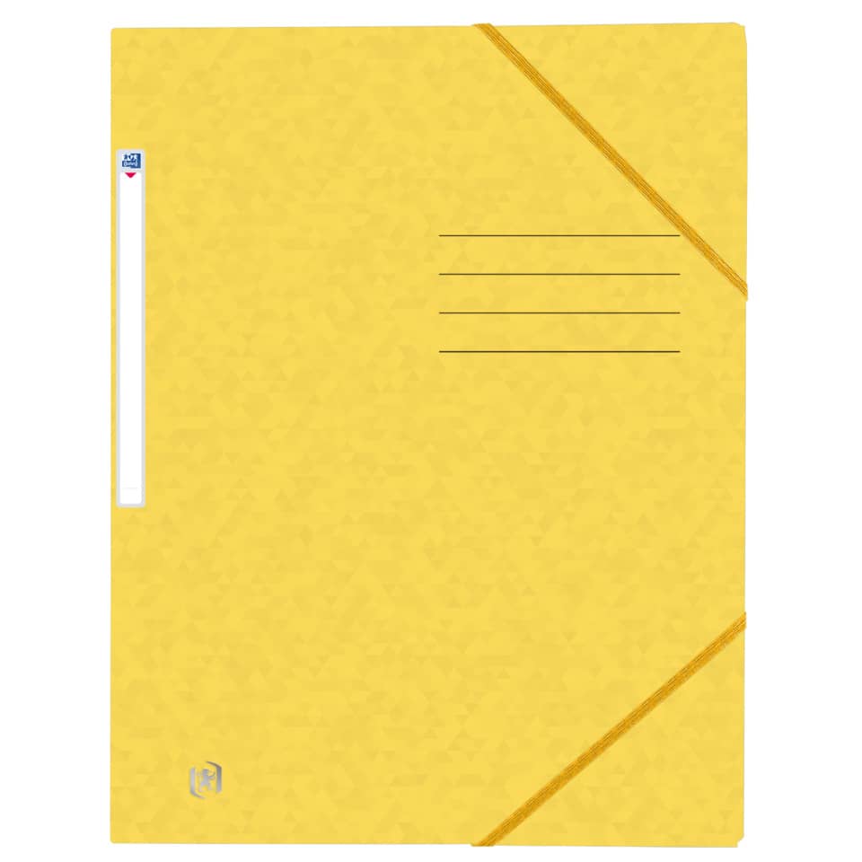 Eckspannmappe TOP FILE+ - A4, 390 g/qm, Karton, Gummizug, gelb