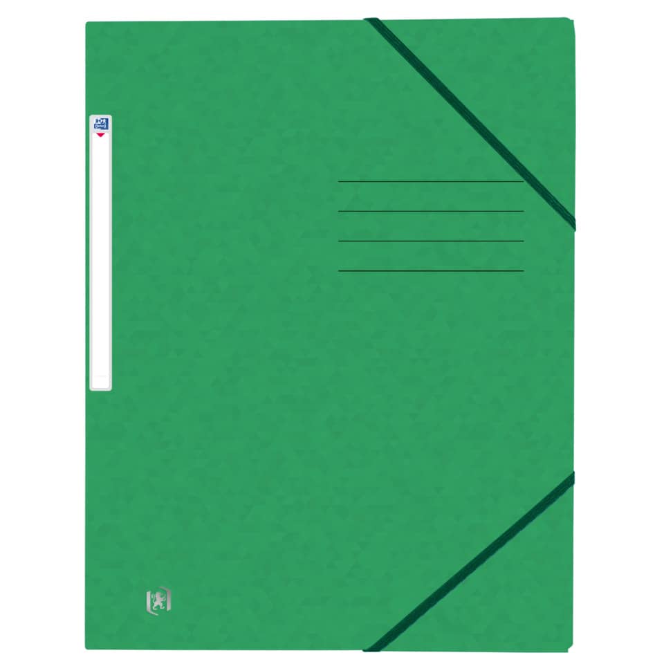 Eckspannmappe TOP FILE+ - A4, 390 g/qm, Karton, Gummizug, grün