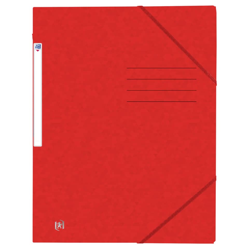 Eckspannmappe TOP FILE+ - A4, 390 g/qm, Karton, Gummizug, rot