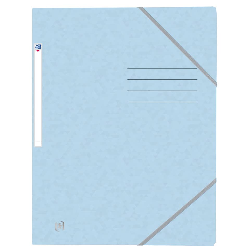 Eckspannmappe TOP FILE+ - A4, 390 g/qm, Karton, Gummizug, pastellblau