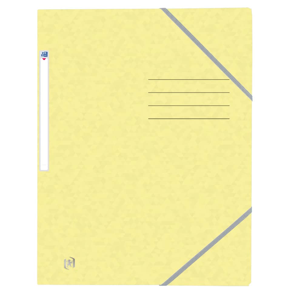 Eckspannmappe TOP FILE+ - A4, 390 g/qm, Karton, Gummizug, pastellgelb