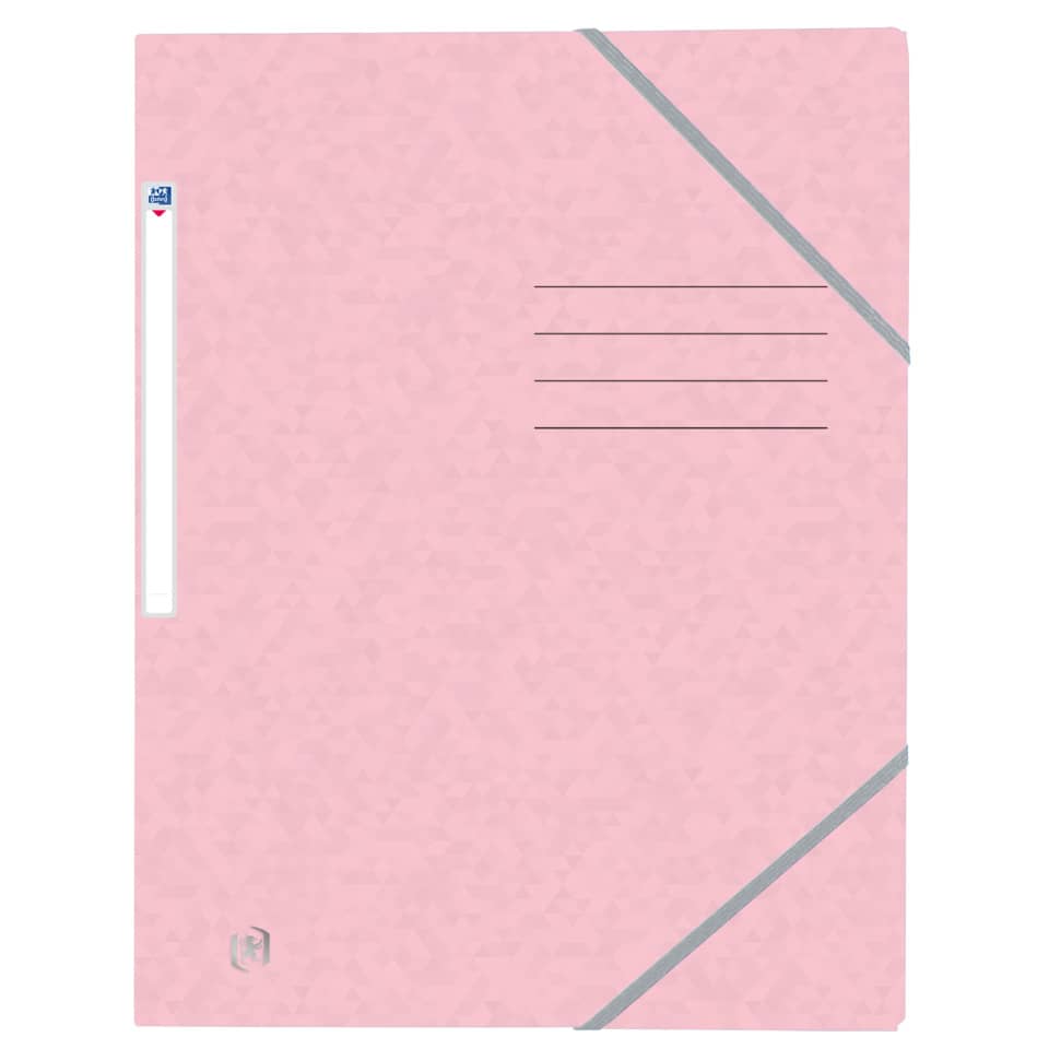 Eckspannmappe TOP FILE+ - A4, 390 g/qm, Karton, Gummizug, pastell rosa