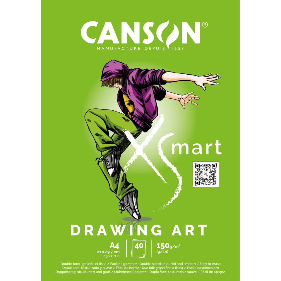Zeichenblock Drawing Art - A4, 40 Blatt, 150 g/qm, weiß