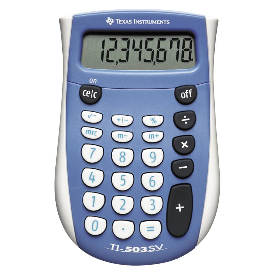 Taschenrechner TI-503 SV, Batterie, 79 x 121 x 19 mm