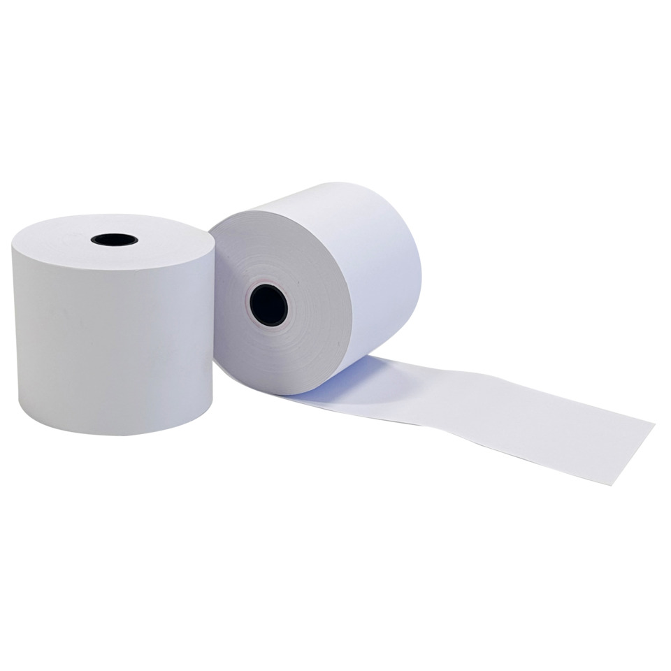 Additionrolle Standardpapier, 76-66-12 mm, 40 m, 60g/m², 5 Stück, weiß