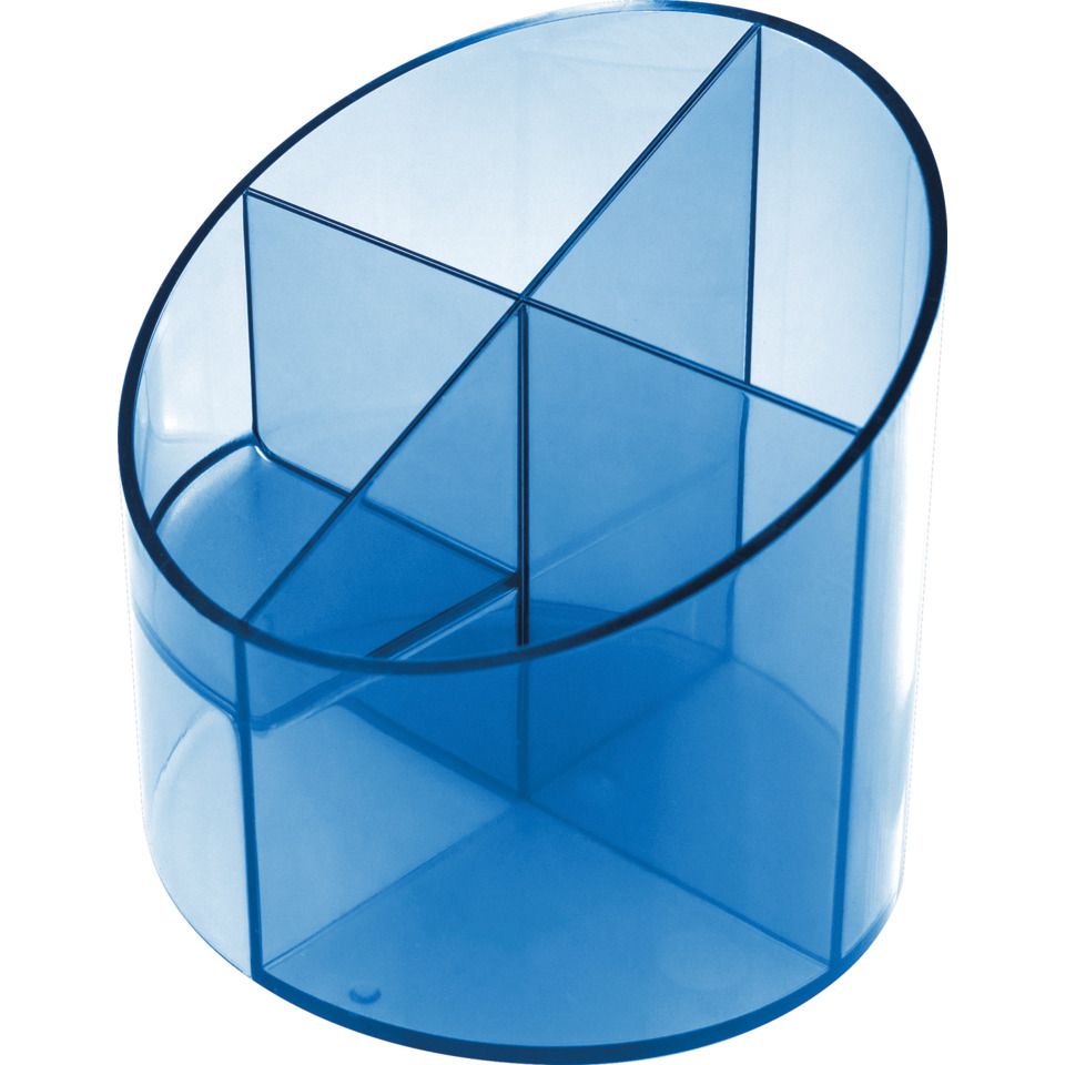 Schreibtischboy Economy - 4tlg., blau-transparent