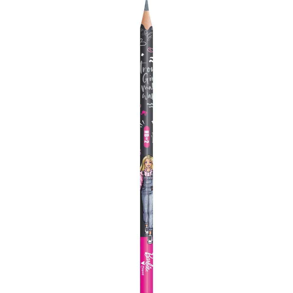 Bleistift Barbie - HB mit Radierer, 3er Blister
