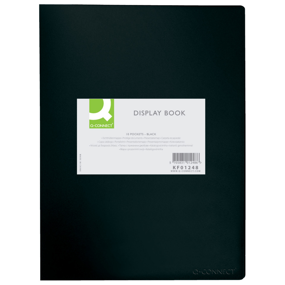 Sichtbuch - 10 Hüllen, Einband PP, 450 mym, schwarz