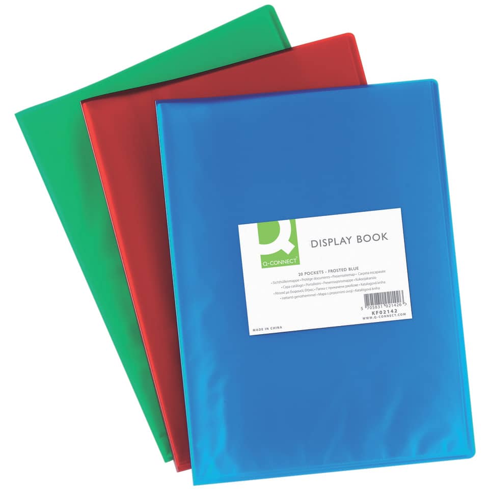 Sichtbuch - 20 Hüllen, PP transluzent, 250 mym, rot