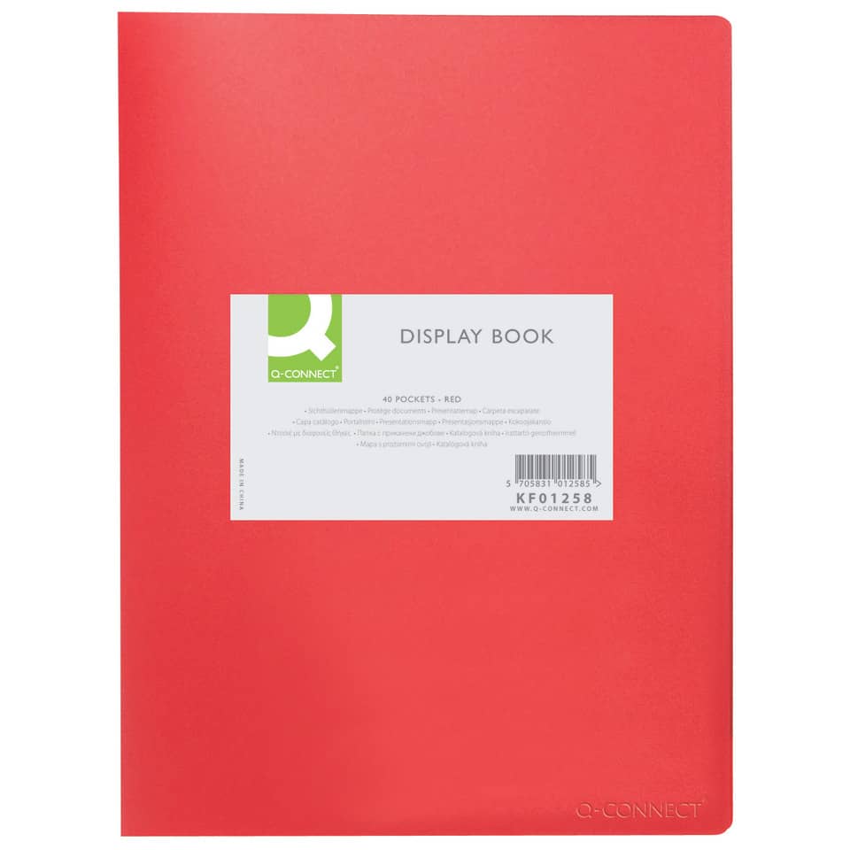 Sichtbuch - 40 Hüllen, Einband PP, 450 mym, rot