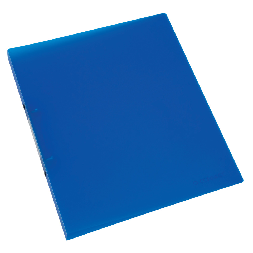 Ringbuch transparent - A4, 2-Ring, Ring-Ø 16 mm, blau-transparent