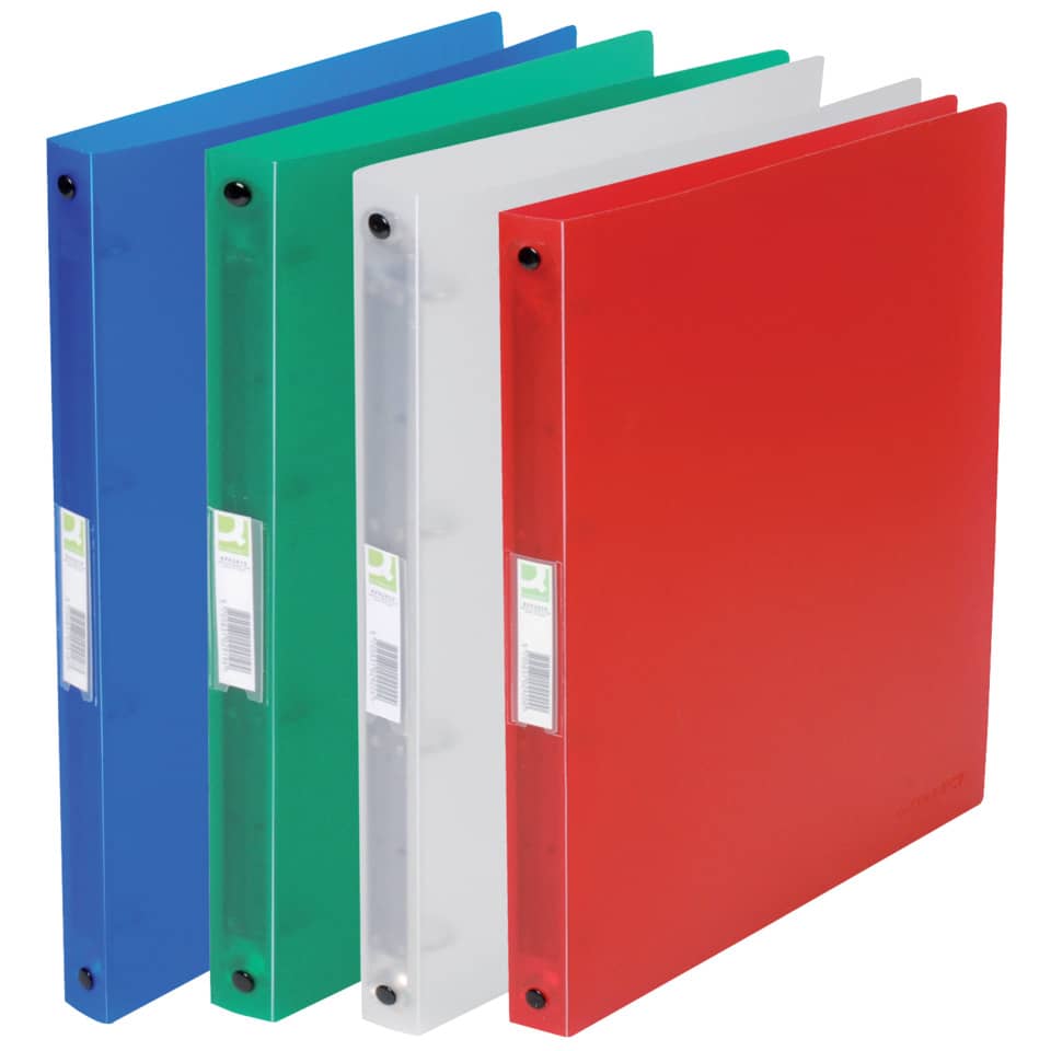 Ringbuch transparent - A4, 2-Ring, Ring-Ø 16 mm, transluzent sortiert