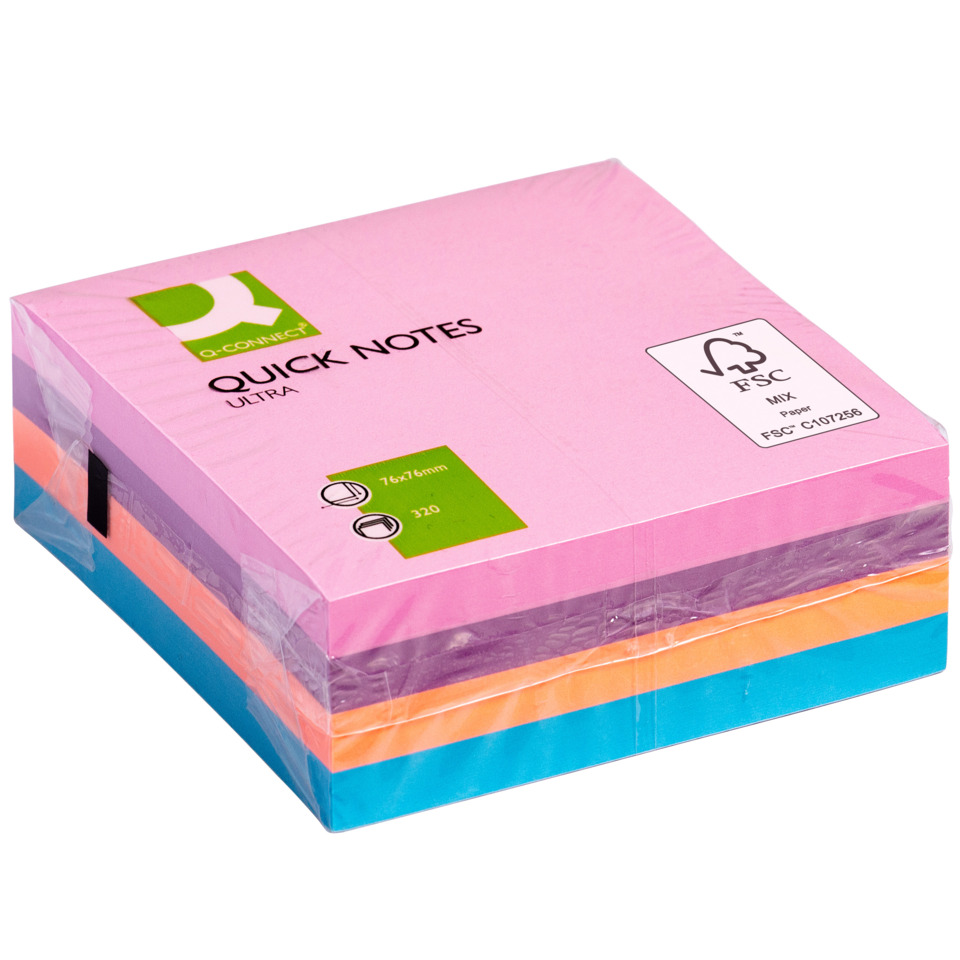 Haftnotiz-Würfel Ultrafarben (sortiert)