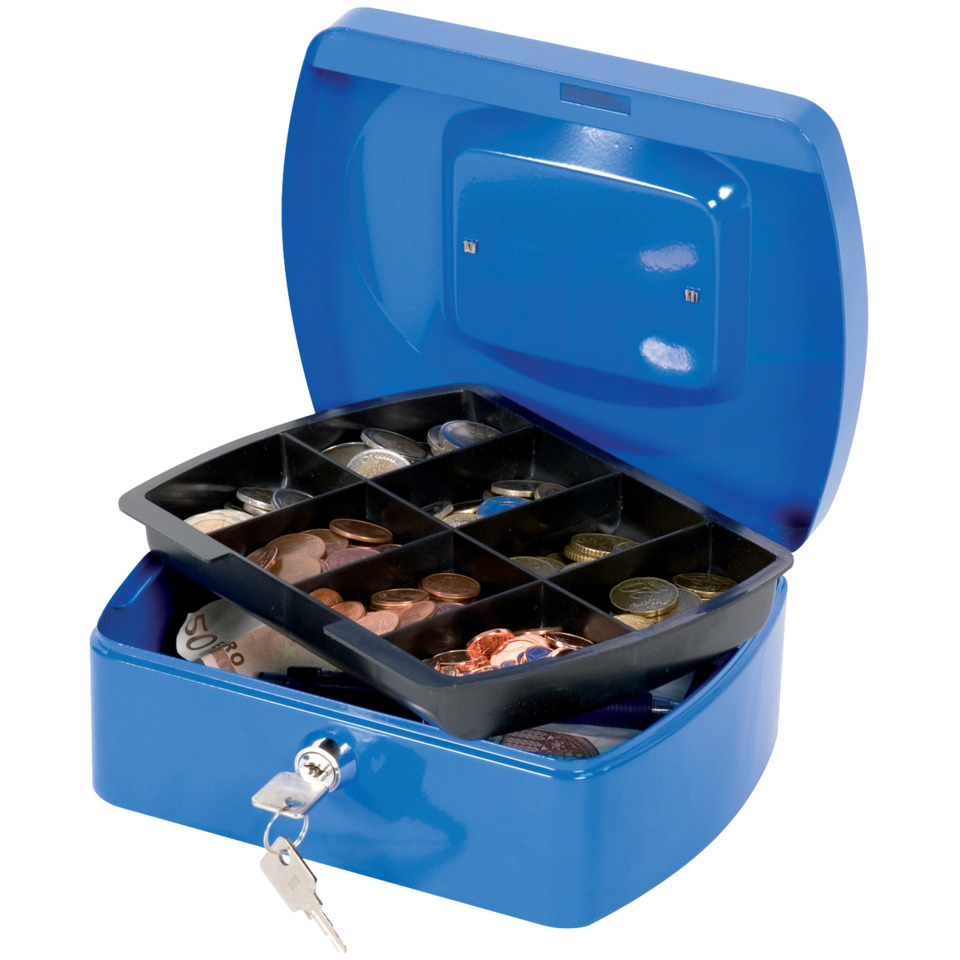 Geldkassette - 205 x 160 x 85 mm, blau