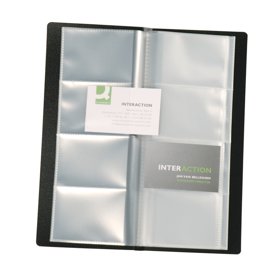 Visitenkartenbuch schwarz für 160 Karten