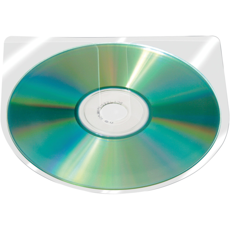CD/DVD-Hüllen selbstklebend - ohne Lasche, transparent, 10 Stück