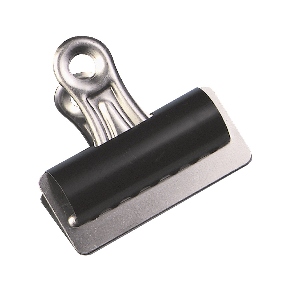 Briefklemmer - 70 mm, Klemmvolumen 20 mm, schwarz, 10 Stück