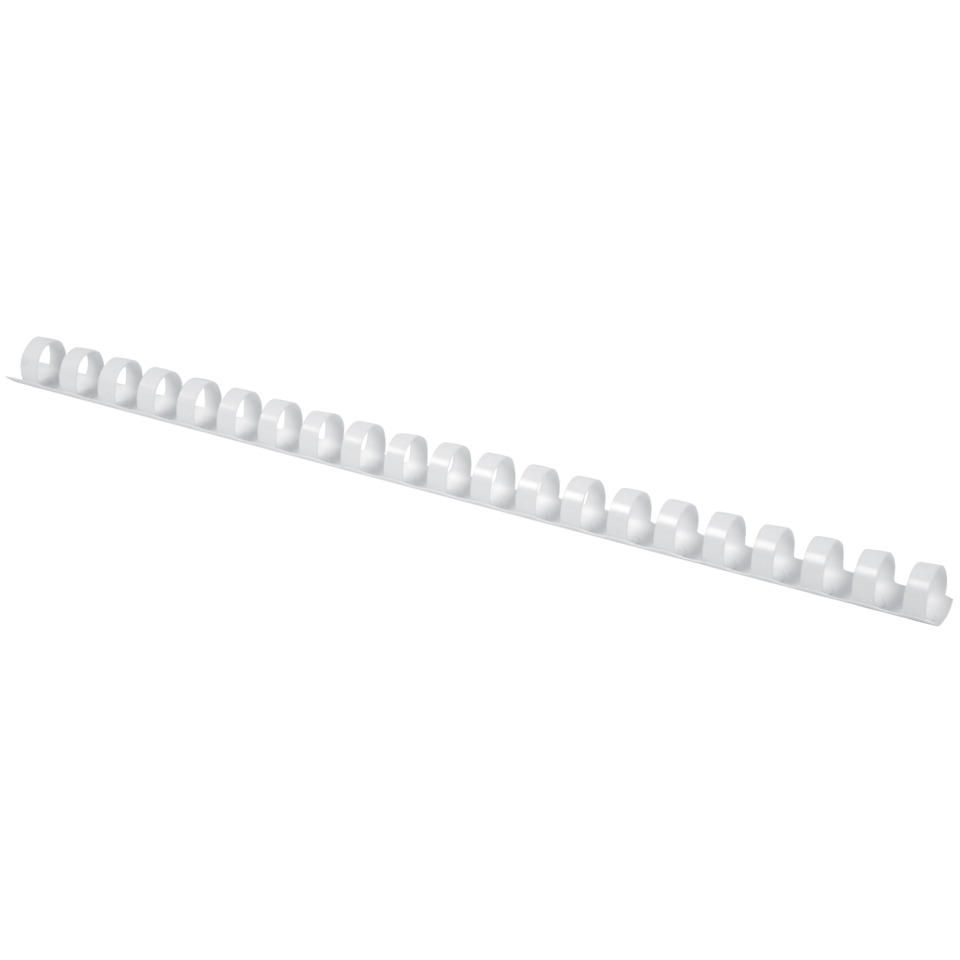 Plastik-Binderücken, 10 mm, für 65 Blatt, weiß, 100 Stück