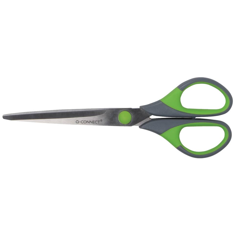 Schere Soft Grip 17,5 cm grau/grün
