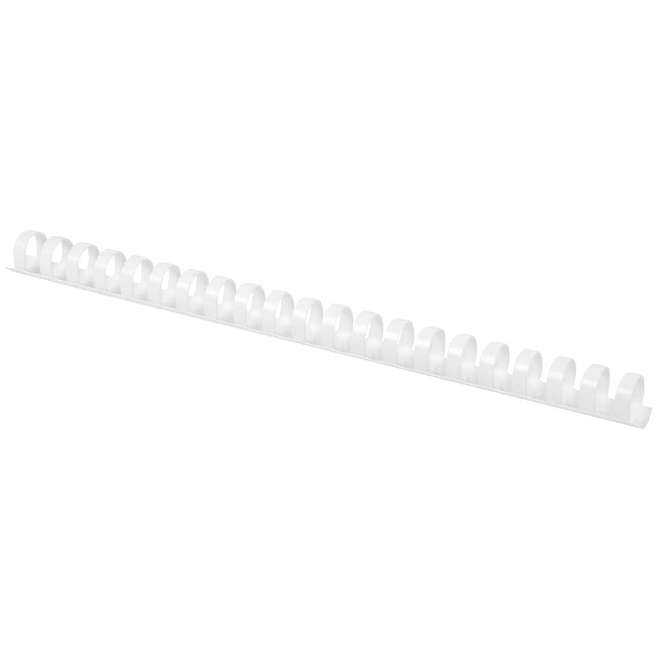 Spiralbinderücken Plastik - A4, 18 mm/165 Blatt, weiß, 50 Stück