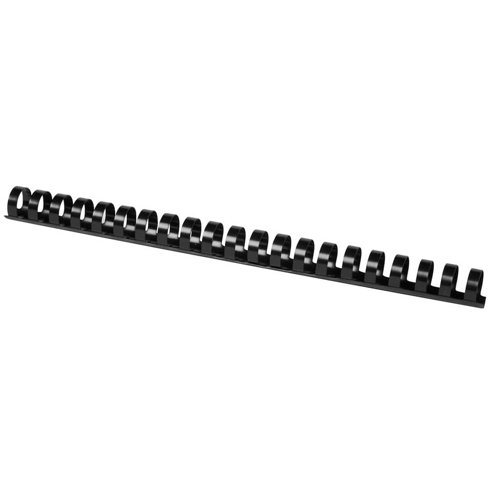 Spiralbinderücken Plastik - A4, 18 mm/165 Blatt, schwarz, 50 Stück