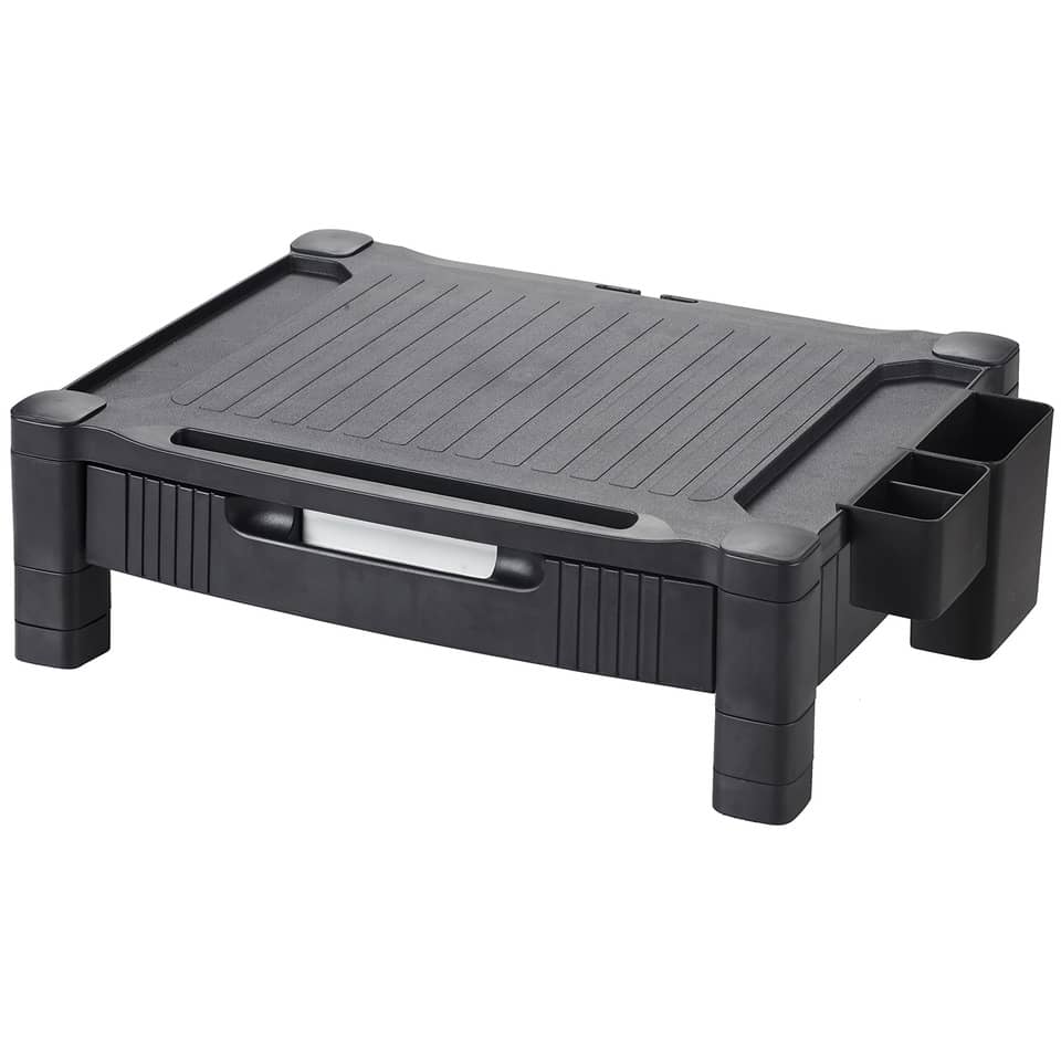 Bildschirmträger 22", 1 Fach, Kunststoff, schwarz
