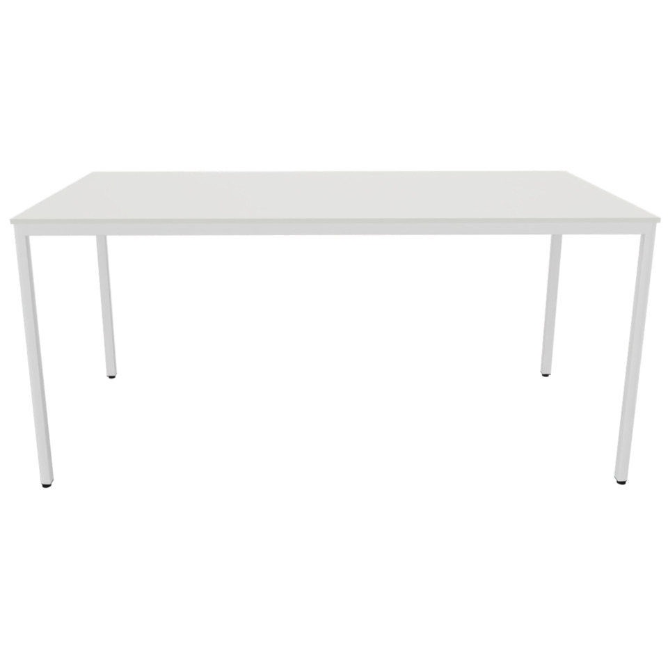 Schreibtisch 4-Fuß, 160x80cm, weiß/weiß
