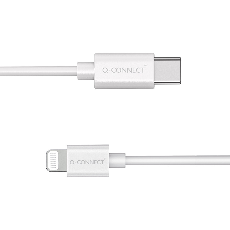 Ladekabel Lightning auf USB-C 2.0 1,0m weiß