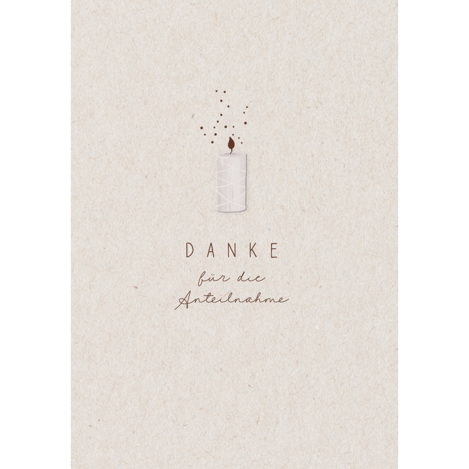 Trauerdank ohne Blatt, 11,5 x 17 cm, 5 Stück