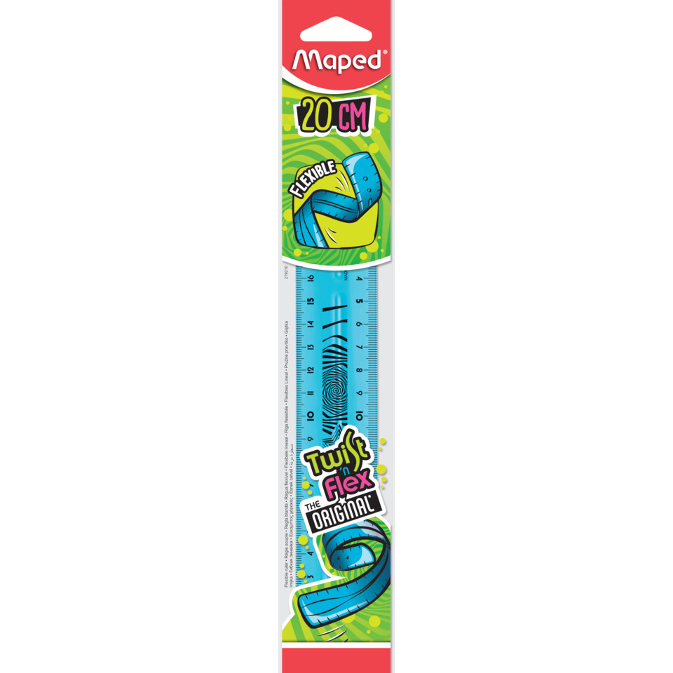 Lineal Twist'n Flex - 20 cm, sortiert, Kunststoff-Etui