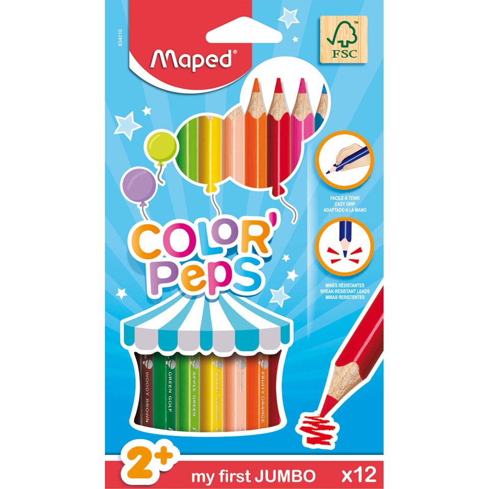 Farbstiftetui Color'Peps Jumbo - 12er Kartonetui