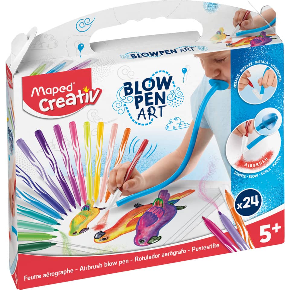 Faserschreiber Pustestift-Set BLOW PEN 'Art' - 24er Kartonetui