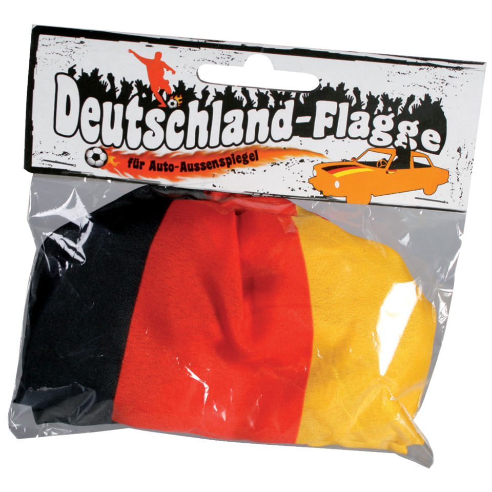 Autofahne "Deutschlandflagge" für Außenspiegel mit Gummizug, 2 Stück