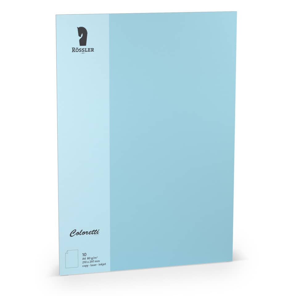 Coloretti Briefbogen - A4, 80g, 10 Blatt, himmelblau
