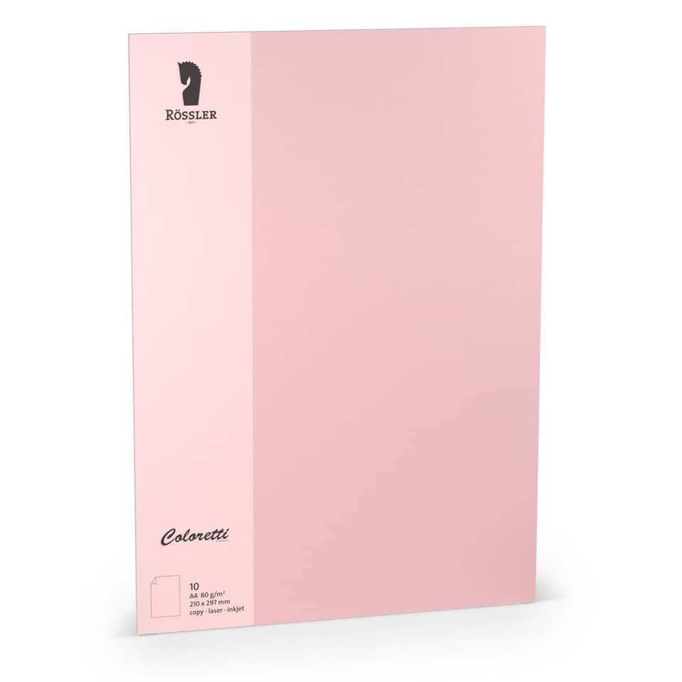 Coloretti Briefbogen - A4, 80g, 10 Blatt, rosa